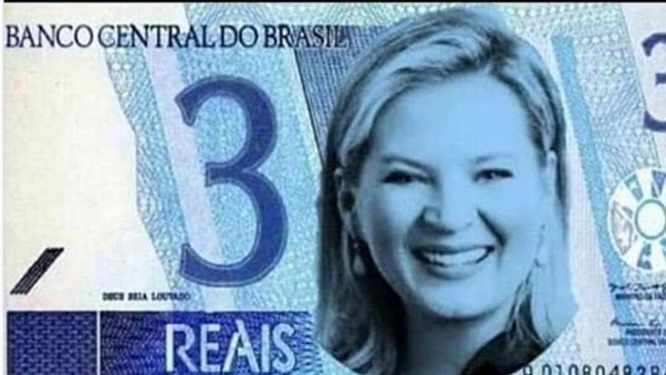 Eduardo Bolsonaro (PSL-SP) posta foto com Joice Hasselmann em nota de R$ 3