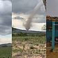Impressionante: "tornado" provoca estragos e assusta moradores de Estrela de Alagoas