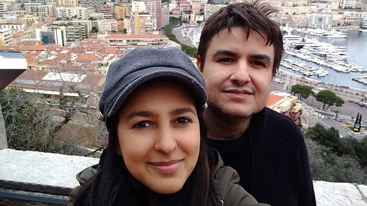 O casal de brasileiros, Cristiane Tavares e André Modenezi, vítima de um ataque na França