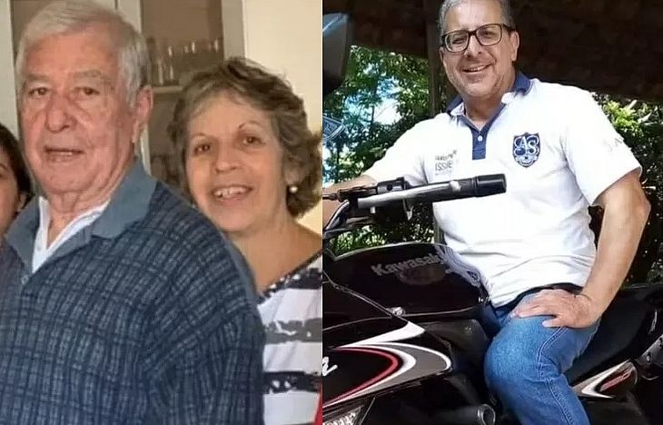 Joana Fátima Sanches Carrasco, 70, Aparecido Roberto Carrasco, 74, e o genro deles, Valdinei de Souza1 57, foram achados mortos