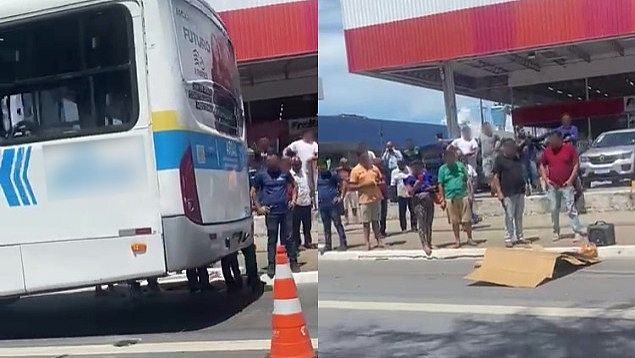 Acidente aconteceu na faixa exclusiva para ônibus da Avenida Fernandes Lima