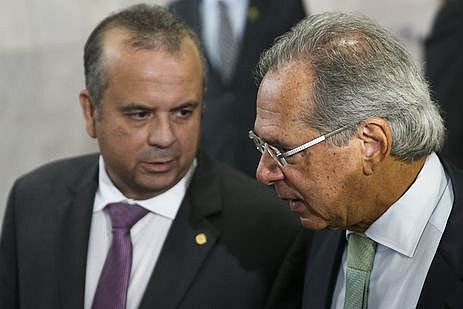 Marinho e o ministro da Economia, Paulo Guedes