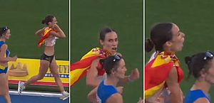 Atleta espanhola de marcha atlética comemora antes da hora e é ultrapassada 