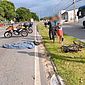 Vídeo: colisão entre moto e bicicleta deixa um homem morto na Avenida Durval de Góes Monteiro 
