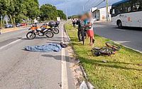 Vídeo: ciclista morre após ser atingido por moto durante travessia na Durval de Góes Monteiro