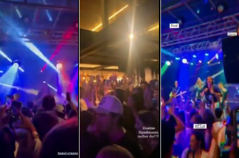 Vídeos mostram festa clandestina realizada em marina na Barra de São Miguel