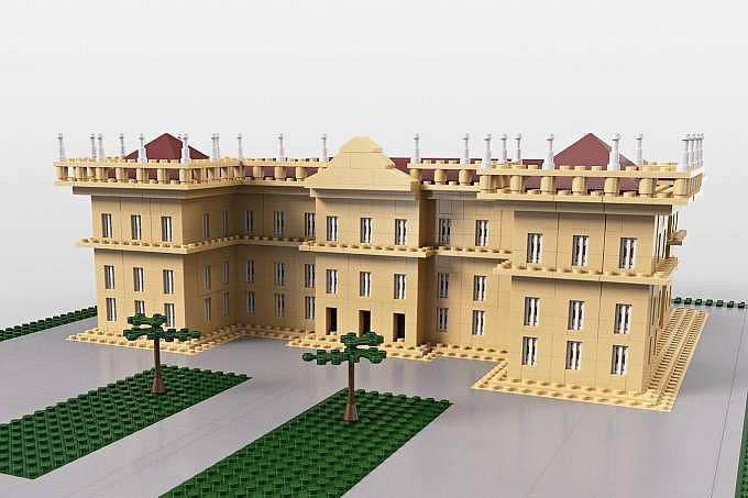 Projeto do Museu Nacional em LEGO criado por Caio Gandolfi e Diego Ferrite