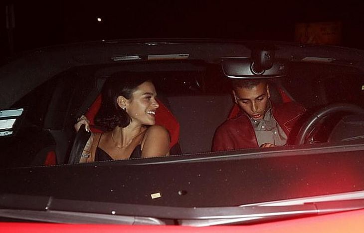 Eles sairam juntos de um restaurante em Los Angeles num carro dirigido pelo modelo.