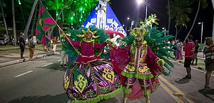 Desfile das escolas de samba em Maceió encanta moradores e turistas