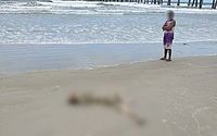 Corpo que pode ser de pescador é encontrado na areia da Praia do Sobral