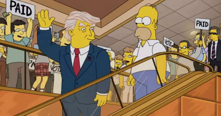 Uma das previsões mais famosas da animação foi a chegada de Donald Trump à presidência dos Estados Unidos
