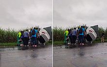 Mulher morre em acidente de carro na BR-316, em Pilar; vídeo mostra pista molhada