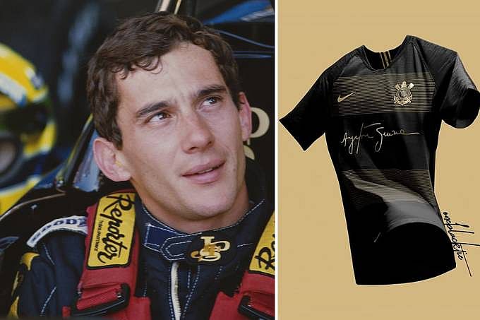 Camisa do Corinthians homenageia Ayrton Senna