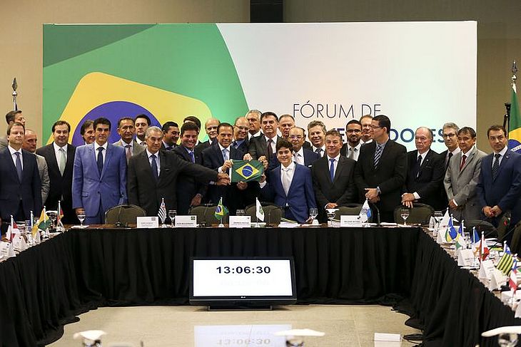 O presidente eleito Jair Bolsonaro participa de Fórum de Governadores eleitos e reeleitos, em Brasília 