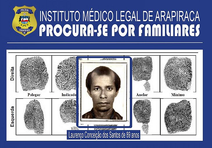 Vítima de morte clínica foi identificada como Laurenço Conceição dos Santos, de 89 anos, oriundo de Salvador (BA)
