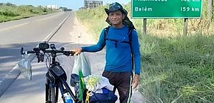 Ciclista que cruzava o Brasil desaparece na fronteira com a Guiana