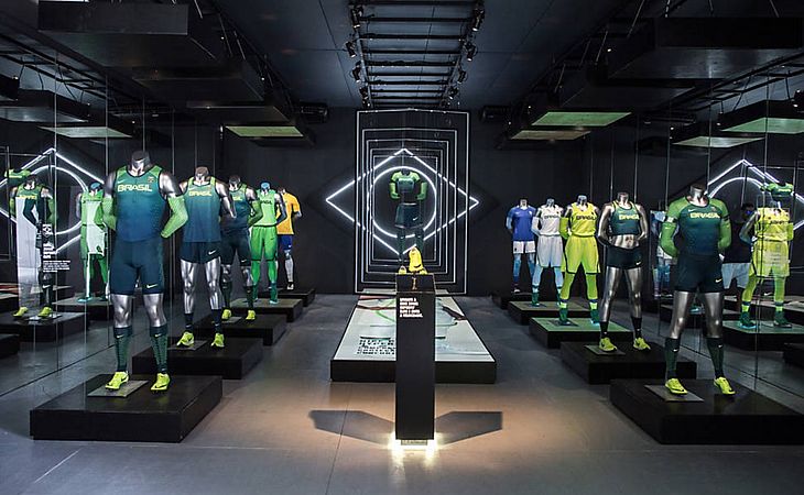 A Nike apresentou no sábado, modelos de uniformes do Brasil para a Olimpíada